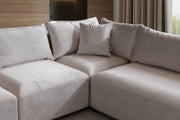 Canapé Modulable AZRA Velours blanc