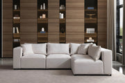 Canapé Modulable AZRA Velours blanc
