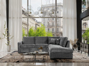 Canapé SAN MARINO - TISSU MARBELLA - BEIGE/GRIS
