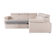 Canapé BOSTON - TISSU MARBELLA - BEIGE/GRIS