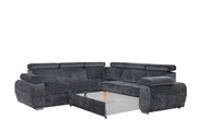 Canapé BOSTON - TISSU MARBELLA - BEIGE/GRIS