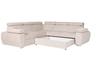 Canapé BOSTON - TISSU MARBELLA - BEIGE/GRIS