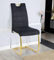Chaise poignée velours