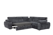 Canapé BOSTON - TISSU MARBELLA - BEIGE/GRIS