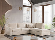 Canapé SAN MARINO - TISSU MARBELLA - BEIGE/GRIS