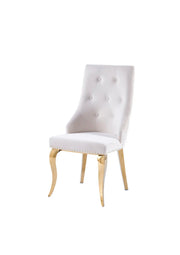 CHAISE ANNEAU CLOUTE VELOURS