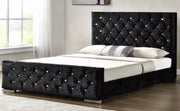 LIT PRESTIGE CAPITONNE AVEC DIAMANT VELOURS - BLANC/BLEU/GRIS/MOKA/NOIR