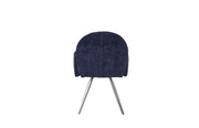 CHAISE AVEC ACCOUDOIR MIMI CHROME BLEU
