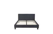 LIT KELIA EN TISSU - NOIR/GRIS