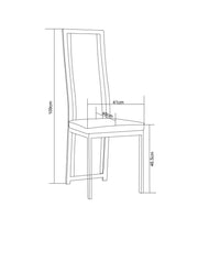 CHAISE DANA - VELOURS/SIMILICUIR