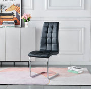 CHAISE BELLA EN SIMILICUIR NOIR