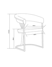CHAISE AVEC ACCOUDOIR BRITTANY