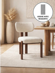 Chaise Hera chenille écru