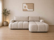 Canapé LÉO d’angle convertible - Tissu Marbella Cremona 02