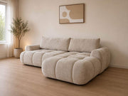 Canapé LÉO d’angle convertible - Tissu Marbella Cremona 02