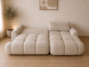 Canapé LÉO d’angle convertible - Tissu Marbella Cremona 02