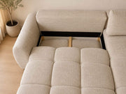 Canapé LÉO d’angle convertible - Tissu Marbella Cremona 02
