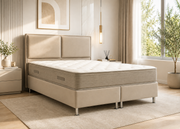 LIT COFFRE EKO - VELOURS ANTHRACITE/BEIGE - 140x190