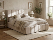 LIT COFFRE NARA - BEIGE 160x200