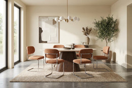 TABLE REPAS OURLET PIED NOYER PLATEAU EFFET CERAMIQUE TRAVERTIN