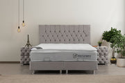 Lit Coffre HUGO - BEIGE/GRIS