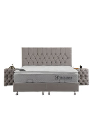 Lit Coffre HUGO - BEIGE/GRIS