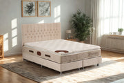 Lit Coffre HUGO - BEIGE/GRIS