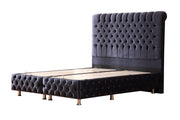 Lit Coffre LUNA - BEIGE/GRIS Anthracite