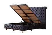 Lit Coffre LUNA - BEIGE/GRIS Anthracite