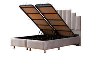 Lit Coffre NATURA - BEIGE/GRIS