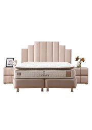 Lit Coffre NATURA - BEIGE/GRIS