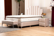 Lit Coffre NATURA - BEIGE/GRIS