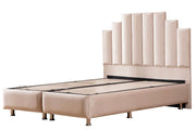 Lit Coffre NATURA - BEIGE/GRIS