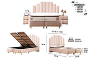 Lit Coffre NATURA - BEIGE/GRIS