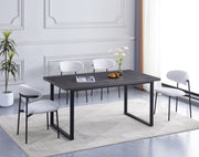 TABLE BELGRADE PIED METAL NOIR