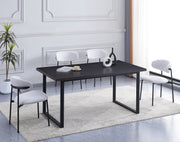 TABLE BELGRADE PIED METAL NOIR