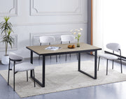 TABLE BELGRADE PIED METAL NOIR