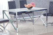 TABLE A MANGER MAJESTIQUE GOLD/CHROME