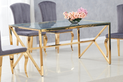 TABLE A MANGER MAJESTIQUE GOLD/CHROME