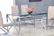 TABLE A MANGER MAJESTIQUE GOLD/CHROME