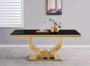 TABLE  REPAS TROFY CHROME/GOLD