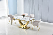 TABLE  REPAS TROFY CHROME/GOLD