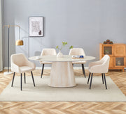 TABLE REPAS OVA TRAVERTIN