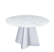 TABLE CAPUCINE GOLD MARBRE BLANC 130X75CM