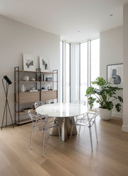 TABLE CAPUCINE GOLD MARBRE BLANC 130X75CM