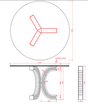 TABLE REPAS ÉCLAT PLATEAU MIROIR