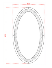 MIROIR ÉCLAT MURAL OVAL