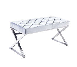 BANQUETTE OLYMPE CHROME VELOURS GRIS