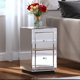 CHEVET 2 TIROIRS MIROIR CANDELLE