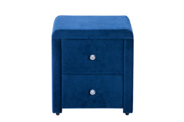 CHEVET VELOURS BLEU